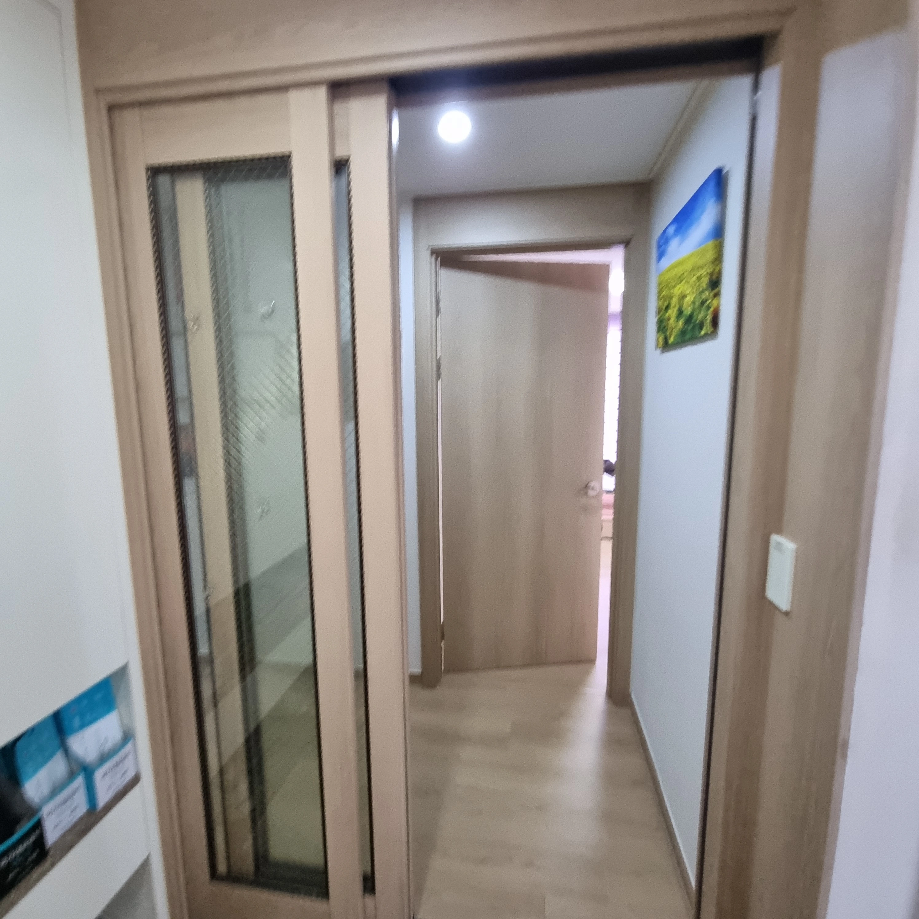 중문수리 진행 중 사진